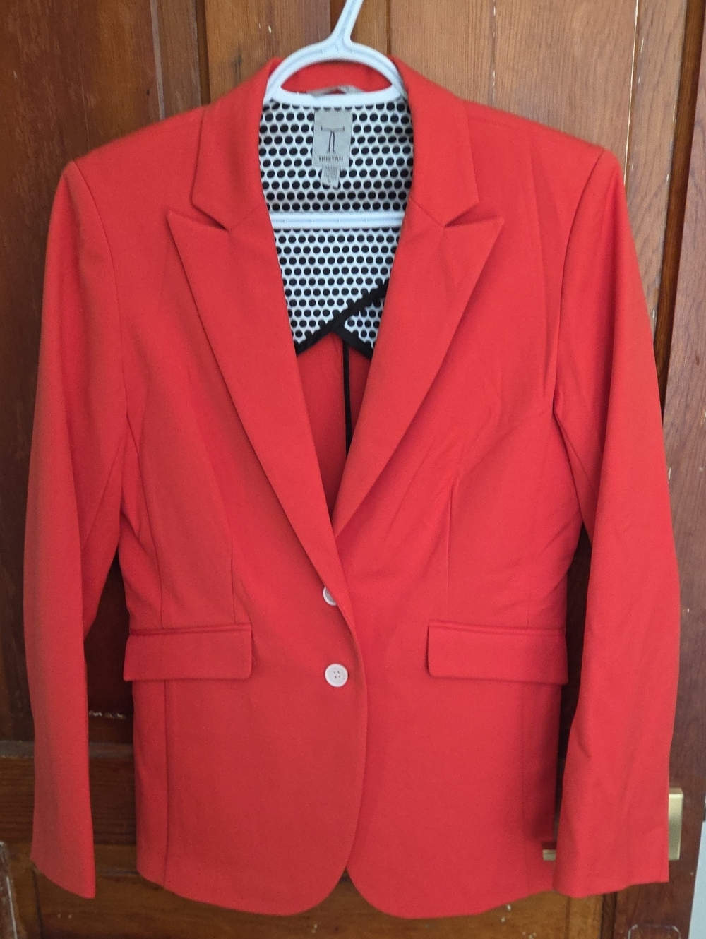 Tristan Bright Orange Red Women's Tailored Blazer